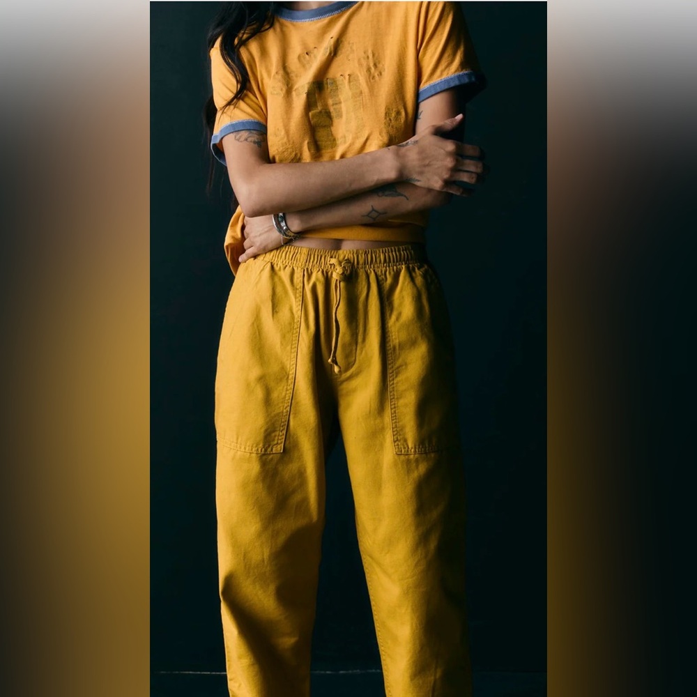 Imogene & Willie Ventura Chore Pant in Chartreuse Sz Medium NWOT CURRENT